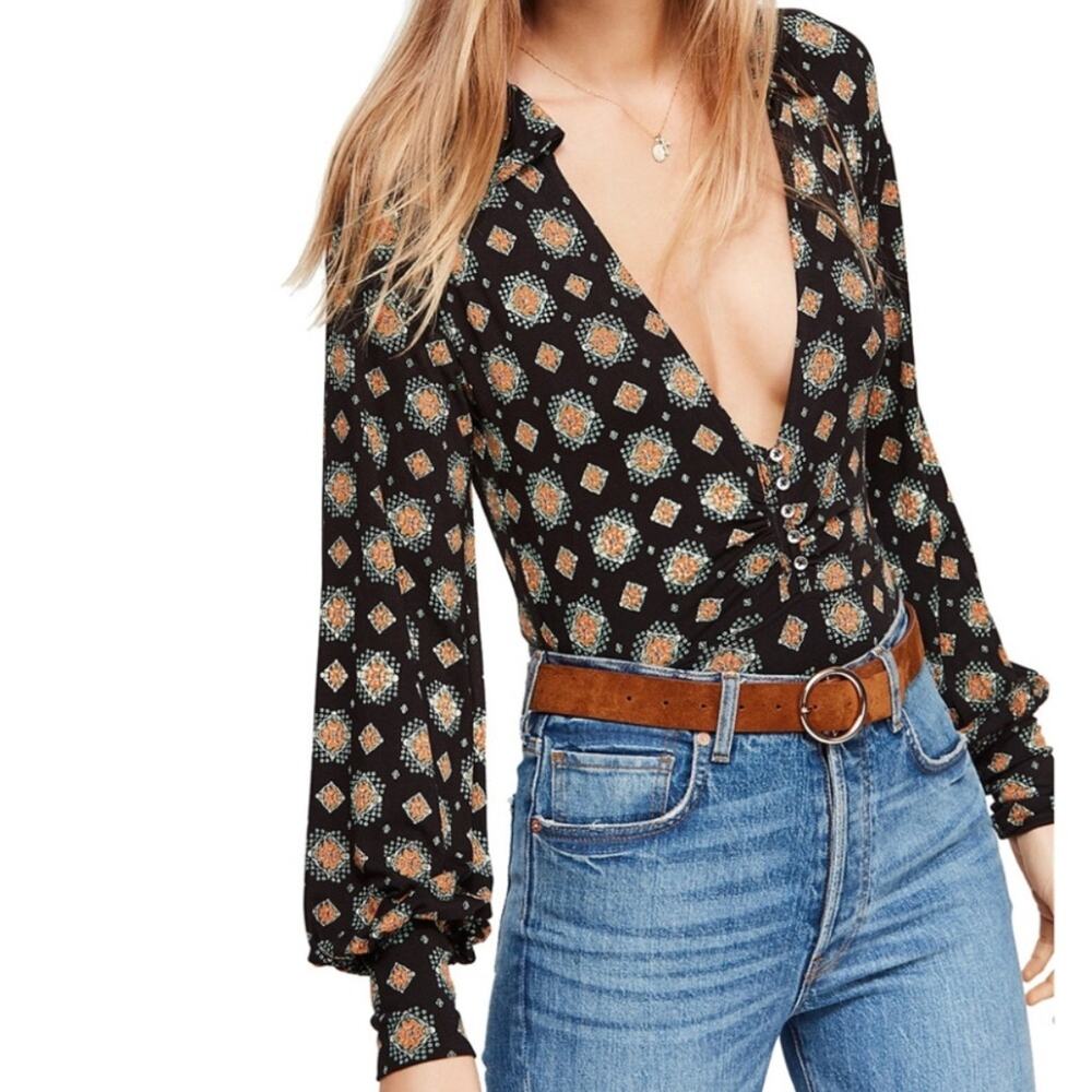 Free People Sydney‎ Print Top, Size XS (A)